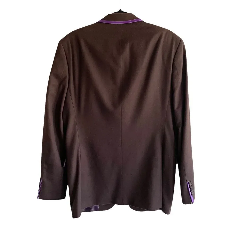 SAND COPENHAGEN Wool Cashmere Blazer Jacket Brown Purple 50R